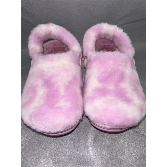 Crocs Classic Fur Sure Lined Clogs  Pink and White 207303 Women's  7 Men's 5 NWT - Picture 9 of 15